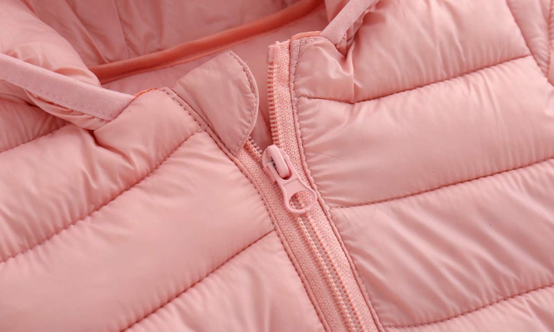 CECORC Winter Coats for Kids with Hoods Light Puffer Jacket for Girls | Baby, Infants, Toddlers, 12-18 Months,Pink - Image 4